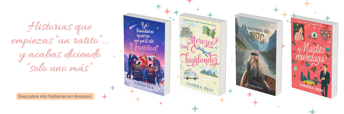 Portadas de las novelas románticas y comedias románticas de Sandra Rein, autora de novelas románticas divertidas y feel-good.